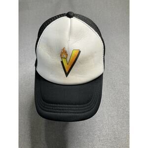 Vivid YouTuber Merch Trucker Hat Cap Black White Foam